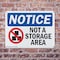 Signmission Not A Storage Area, 18 in W x Rectangle, Plastic OS-2PACK-NS-P-1218-L-16252 - alternate 4